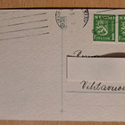 kukkakortti, unikkokimppu, kulkenut 1946 - pikkukuva 2