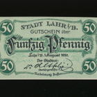 Saksa Notgeld 50 Pfennig, Lahr 1.8.1920 - pikkukuva 1