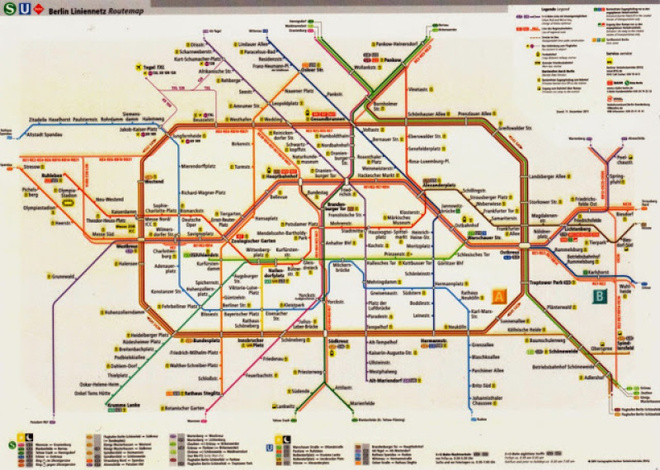 Berliini, metrokartta (postikortti)