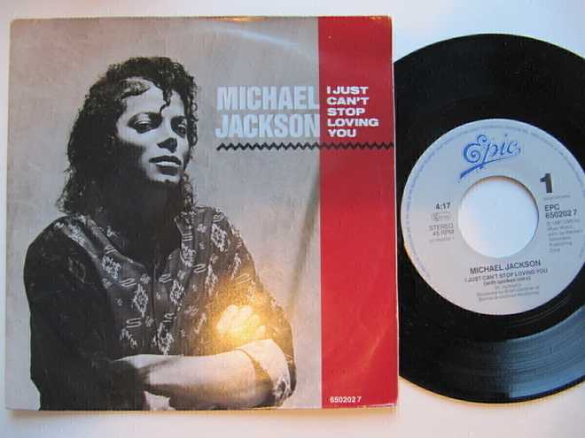 Michael Jackson I Just Can't Stop Loving You 7" sinkku