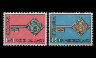 Italia 1272-3 ** Europa (1968)