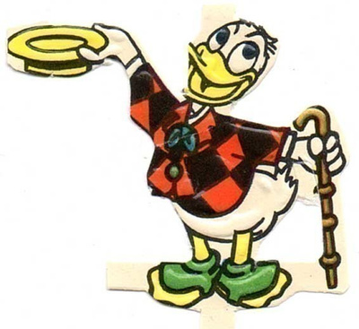 WANHA DISNEY / Aku Ankka herrasmiehen asussa. 1960-l.