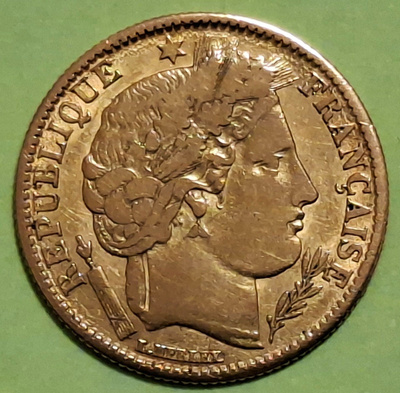 Ranska 10 Francs 1851 kultaraha, kunto ok.