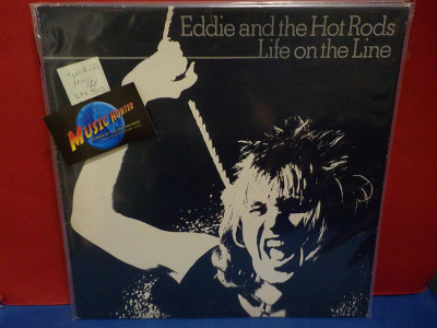 EDDIE AND THE HOT RODS - LIFE ON THE LINE 1ST UK-77 M-/EX LP