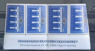 1984 Eurooppa 2,00 mk, muuttunut ilmestymispäivä