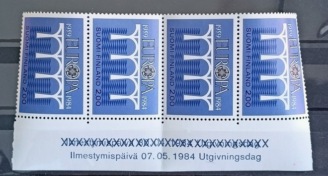 1984 Eurooppa 2,00 mk, muuttunut ilmestymispäivä