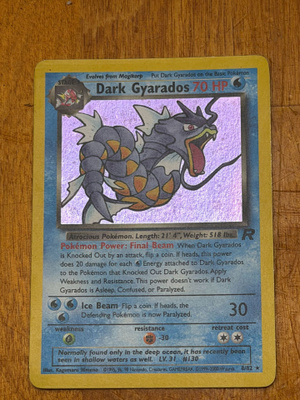 Pokemon Dark Gyarados 8/82 Holo Team Rocket Vintage WOTC