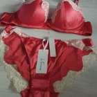 La Femme punaiset silkki Rintaliivit ja Alushousut koko 85B - pikkukuva 4