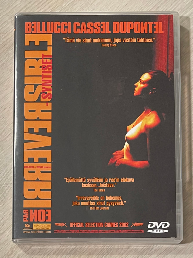 Gaspar Noé: IRREVERSIBLE - syntiset (2002) Monica Bellucci