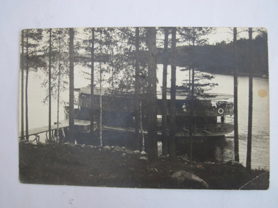 VANHA Valokuva Koukunpolvi Laiva Heinävesi 1920-l