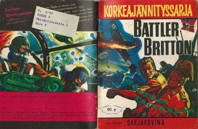 KORKEAJÄNNITYSSARJA 18/1963 Battler Britton ja kostaja taiva