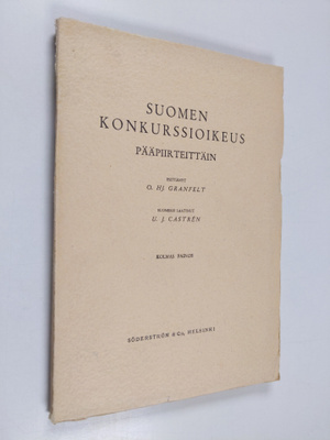 O. Hj Granfelt : Suomen konkurssioikeus pääpiirteittäin