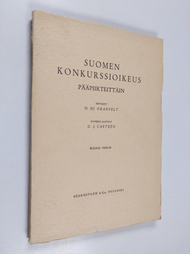 O. Hj Granfelt : Suomen konkurssioikeus pääpiirteittäin