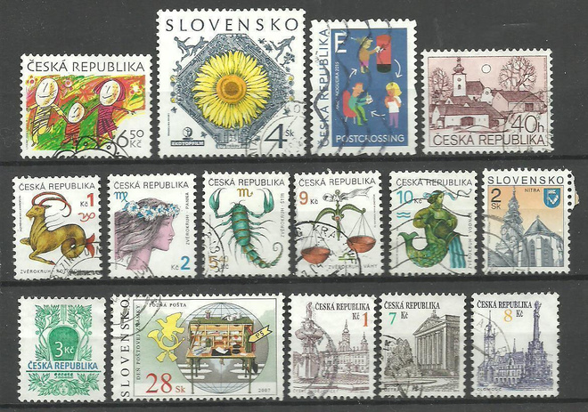 TSHEKKI & SLOVAKIA levyllinen uudempia merkkejä o