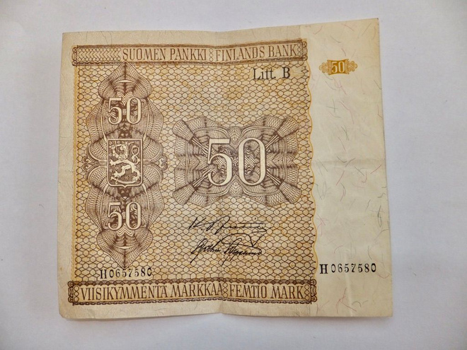 50 mk 1945 AIka Hyvä Rapea