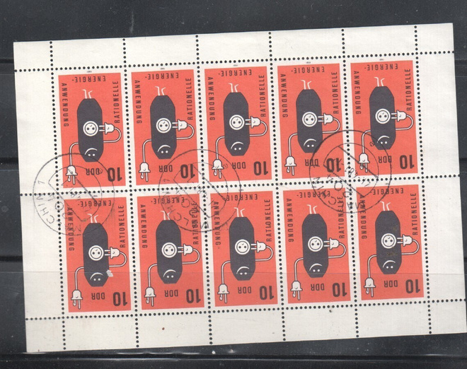 Saksa DDR 1981 sähkö pienoisarkki