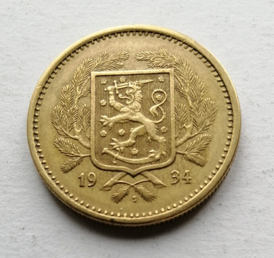 20 markkaa 1934 alpr erittäin hyväkuntoinen