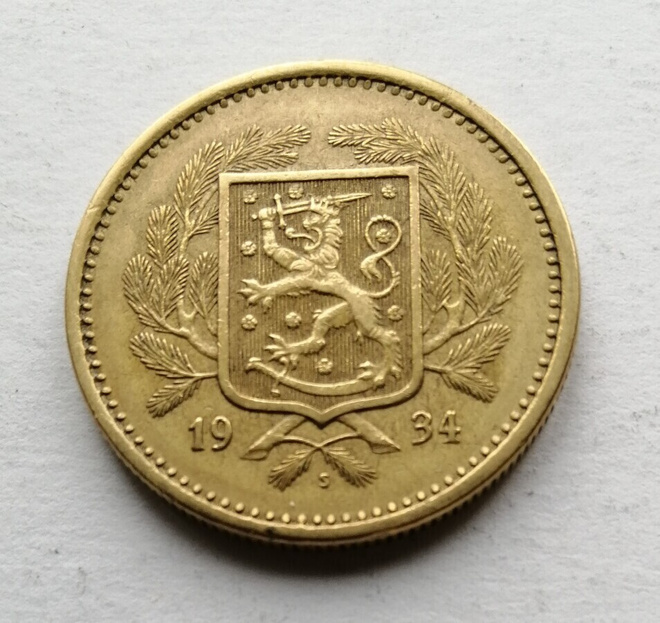 20 markkaa 1934 alpr erittäin hyväkuntoinen