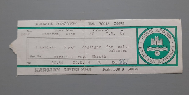 signatuuri Karjaan apteekki -70