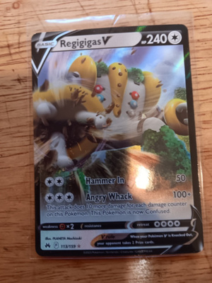 Regigigas V 113/159 - Crown Zenith Ultra RARE card
