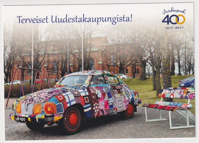 Uusikaupunki: Neulegraffiti Saab 96