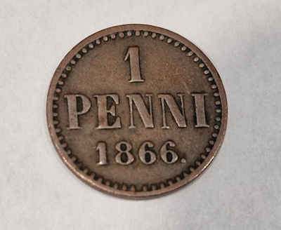 Suomi 1 penni 1866