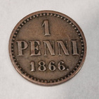 Suomi 1 penni 1866 - pikkukuva 1