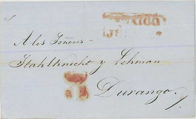 Mexiko 1850 kirje