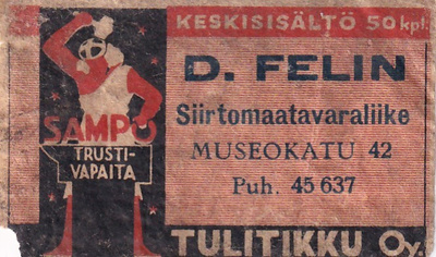 D. Felin, Museokatu 42     6/3
