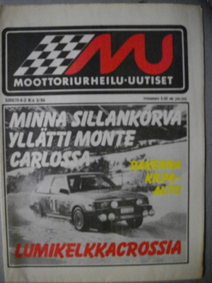 Moottoriurheilu-uutiset Nro 3/1984 (5.3)