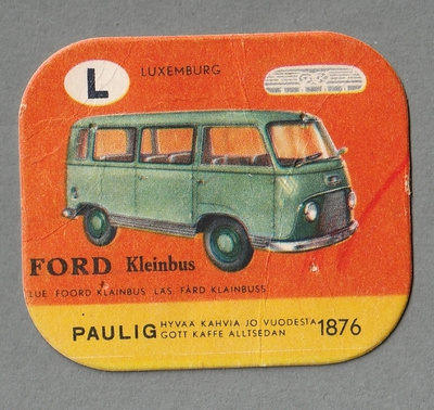 Ford Kleinbus Paulig kahvilappu kahvikuva