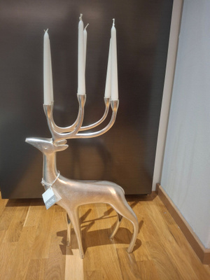 Pentik hopeoitu porokynttelikkö, 45 cm