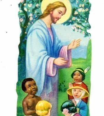 MLP 1315 / Jeesus siunaa lapsia eri maista.