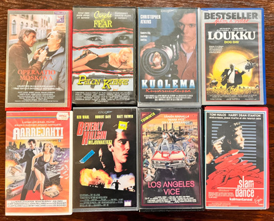 Vhs elokuvia x 8