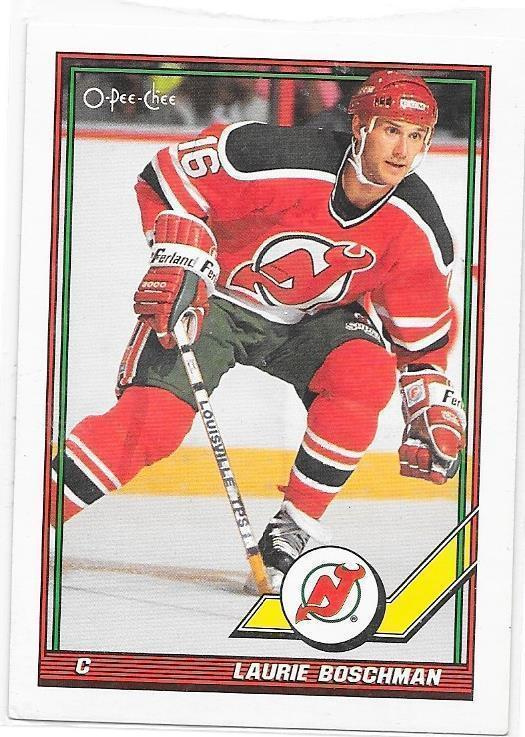 1991-92 OPC #202 Laurie Boschman New Jersey Devils