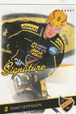 2009/10 Cardset Signature Timo Seppänen Kalpa