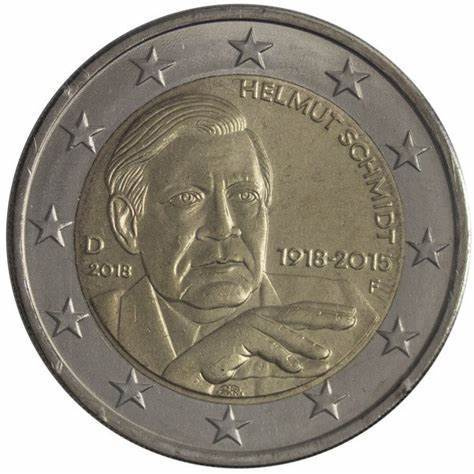 SAKSA ERIKOISEURO 2 EUROA 2018 (Helmut Schmidt) 