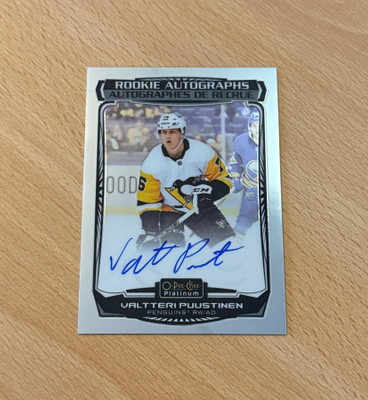 2022-23 OPC Platinum Valtteri Puustinen Rookie Autographs