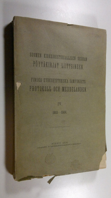Suomen kirkkohistoriallisen seuran pöytäkirjat liitteinee...