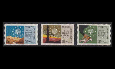 Turkki 2158-60 ** Eurooppalainen luonnonsuojeluvuosi (1970)