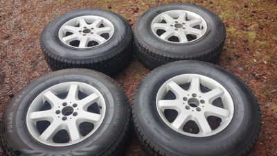 Mb 17" alumiinivanteet, 265/70r17 nastarenkaat