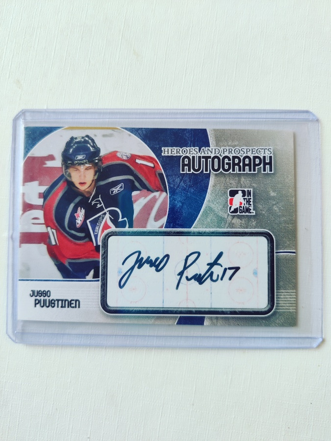Juuso Puustinen - 07-08 ITG Heroes & Prospects Autograph