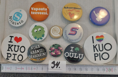 rintamerkki paketti nro 34 : 12 kpl TEKSTI / ISKULAUSE