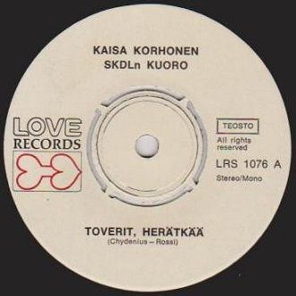 Kaisa Korhonen SKDLn Kuoro 7" Toverit,Herätkää 1972 Love
