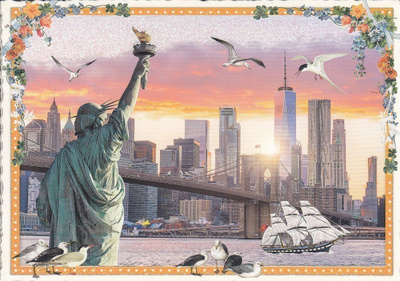 New York Vapaudenpatsas silta (Tausendschön-kortti)