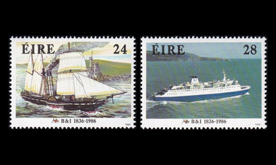 Irlanti 599-600 ** Höyrylaivayhtiö 150v (1986)