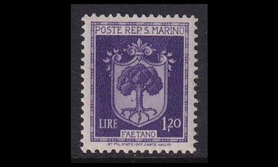 San Marino 324 ** Vaakuna 1.20 L (1945)