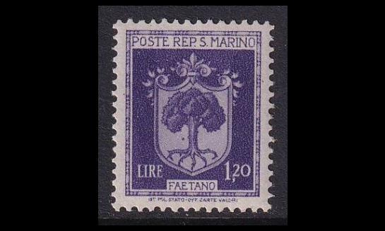 San Marino 324 ** Vaakuna 1.20 L (1945)