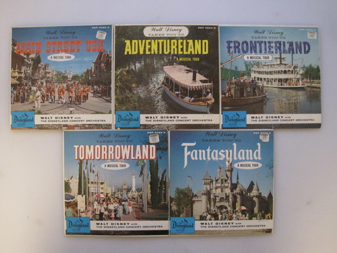 5 kpl Disneyland 7"-vinyylisingleä (1956)