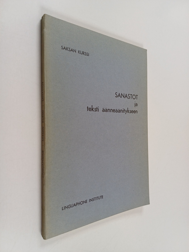 Sanastot ja teksti äänneäänitykseen : Saksan kurssi